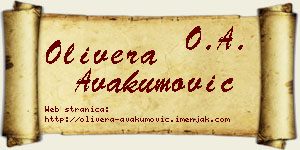 Olivera Avakumović vizit kartica